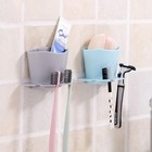 Toothbrush Holder Suction Cup Wall Mounted Bathroom Organizer Toothpaste Holder
