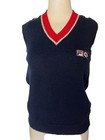Fila Bj Bjorn Borg Tennis Vest Sweater pure Virgin Wool blue 80   s U s -m34 w8