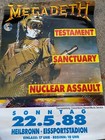 Megadeth - Rare 1988 Vintage Tour Poster - Testament