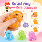 Elephant Squishy Toy 4 Pack  Sparkly Glitter Slow Small  4 Pcak -