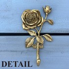   2 Pieces Of Antique Brass Flower Wall Hooks  Heavy-duty Metal Decorative Wa   