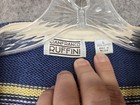 Vintage Gianfranco Ruffini Sweater Mens Large Blue Striped Cardigan V Neck 90s