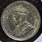 1920 Canadian 5 Cent Silver Coin - Au unc Beauty W great Toning  Rare 