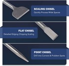 3pc Sds Max Chisel Set  18  Concrete Masonry Drill Bits For Brick   Stone