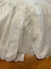 Vintage Nojo Baby Nursery White Crib Skirt With Eyelet Pattern