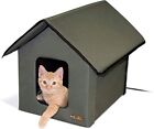 Outdoor Heated Kitty House Heated Pet Cat House Insulated Shelter Warming House