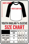 Youth Raglan 3 4 Sleeve Tee     Hellfire Club Style Demon Graphic   Retro Fantasy