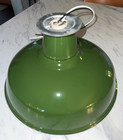 Appleton 14  Flush Mount Shallow Industrial Green Barn Vintage Porcelain Light