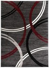 Rugshop Modern Wavy Circles Design Area Rug 3 3  X 5  Red