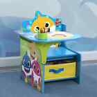 Baby Shark Chair Desk With Storage Bin - Ideal For Arts   Crafts  Snack Time  Ho
