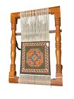 Antique 1940s Turkish Loom With Ornate Rug And 3 Original Tools Read Description