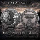     1 Year Sober Aa Chip     Alcoholics Anonymous Sobriety Coin Recovery Medallion