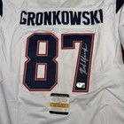 Rob Gronkowski Signed Patriots White Jersey Autographed  87 Coa