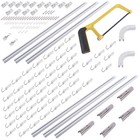 Room Divider Ceiling Curtain Track Set Curtain Rail System With Hook   Connector