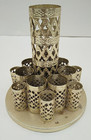 Stylebuilt Gold Filigree Lipstick Brush Holder Fancy Vtg Hollywood Regency Mcm