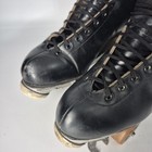 Vintage Riedell 220 Black Leather Roller Skates Men s Size 10 Raybestos Wheels 