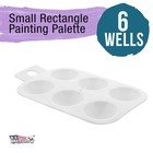 6-well Plastic Rectangular Artist Painting Palette  Paint Mix Tray  Art Student