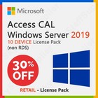 Microsoft Windows Server 2019 - 10 Device Client Access Licenses  non Rds  - New