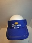 Corona Extra Embroidered Sun Visor Hat Unisex  blue   Yellow  One Size Cap Nwot
