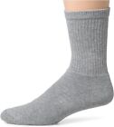 12 Pairs Men s Grey Sports Crew Socks Work Athletic Cotton Socks Size 9-11 10-13