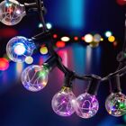 30ft Outdoor String Light With 30pcs Rgb Color Changing Globe Led Bulbs