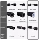 Nylon Ptfe Fuel Line Hose With 10 Fitting Kit 6an 8an 10an E85 Braided 10ft 20ft