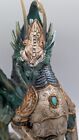 Medieval Green Dragon W gem Statue 10  Fantasy Collectible Figurine Room Decor