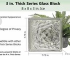 8 X 8 X 3 In  10 Pack 3 In  Thick Series Ice Pattern Window Glass Brick Block