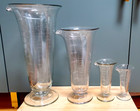 Set Of 4 Vintage Rare Medical Doctor Measuring Beaker Glass Whitall Tatum Co