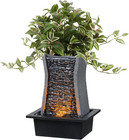 Gossi Tabletop Water Fountain With Led Lights  Indoor Waterfall Fountain For Hom