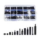 320pcs M2 Nylon Hex Spacer Standoff Kit Male Female Screw Nut Threaded Pillar   