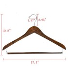 20 Quality Hangers Wooden Hangers Beautiful Sturdy Suit Coat Curved Hangers   