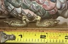 Brass Duck Figurines Set Of 2 Miniature Mallard Bird Collectibles