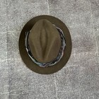 Men s Vintage 80 s Starline Western Wear Brown Felt Band Fedora Cowboy Hat 7 1 2