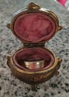 Antique Brainard Wilson B   W 126 Jewelry Casket Box  Ornate Gold Tone Vintage