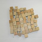 Unbranded Wooden Alphabet Blocks Os Multicolor Vintage 60pc Set