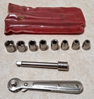 Vintage - Oxwall 1 4  Sae Ratchet Socket Set - 11 Pc - Original Case - Usa Made