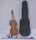 Lot Of 2 - German Stradivarius 4 4 Violins For Repair W  Bows  no Cases 
