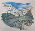 Vintage Harley Davidson Sturgis Shirt Mens Medium Bergdale Alberta Lea Mn 1991