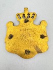 European Royal Nobility Coat Of Arms Gilt Carriage Livery Plate