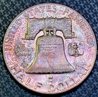 1956 Type 1 Franklin Half Dollar   Gem Proof   Rare Ty1 Toned   Key Date 