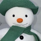 Vintage Eden The Snowman Plush By Eden 14    Green Hat And Scarf