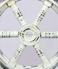 18  Black White Antique Nautical Handcrafted Wooden Ship Wheel Boat Decorative