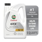Castrol Gtx 5w-30 Synthetic Blend Motor Oil 5 Quarts Free Shipping