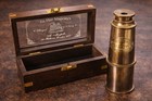 A  Maspoli Antique 1915 Telescope Royal Navy Nautical Brass Spyglass Scope