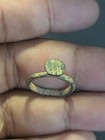 Ancient Bronze Ring Genuine Roman Byzantine Ornamented Collectible Dark Patina