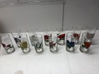 Flower Of The Month Drinking Glasses Complete Set Floral Colorful Euc