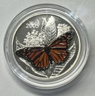 2005 Canada 50 Cent Monarch Butterfly Sterling Silver Coin