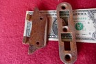 Antique Bed Rail Hardware Bracket Cast Iron Mount Holder Set 4 1 2 In By 1 3 16