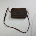 Michael Kors Jet Set Item Large East West Chain Crossbody Bag Signature Brown